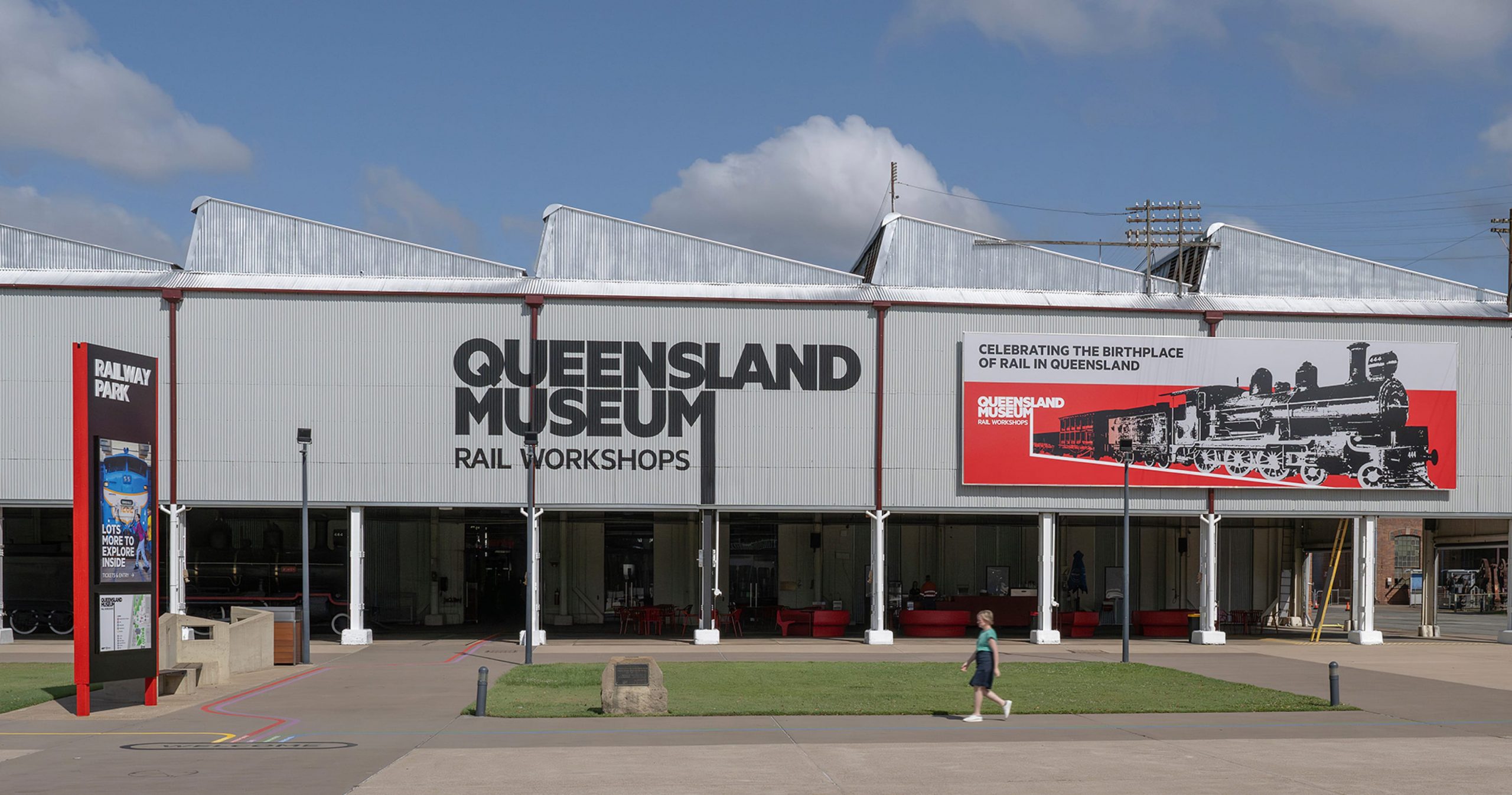 Queensland Museum Rail Workshops wayfinding