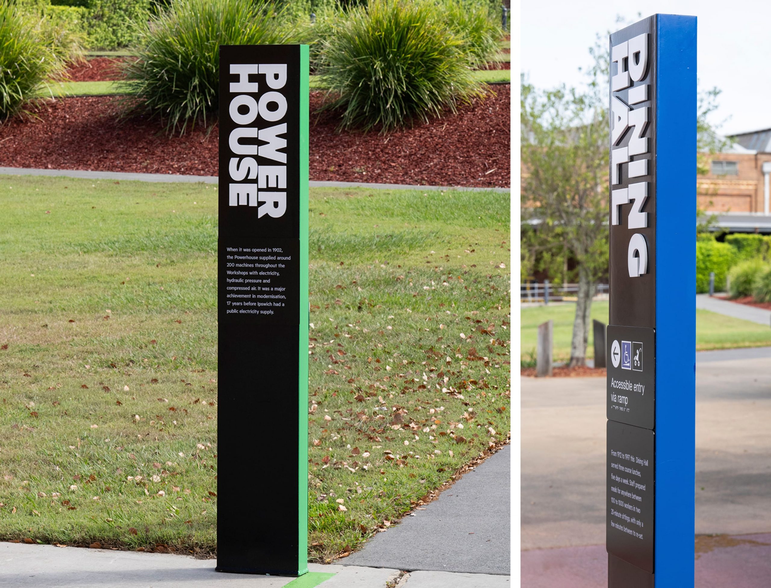 Queensland Museum Rail Workshops wayfinding